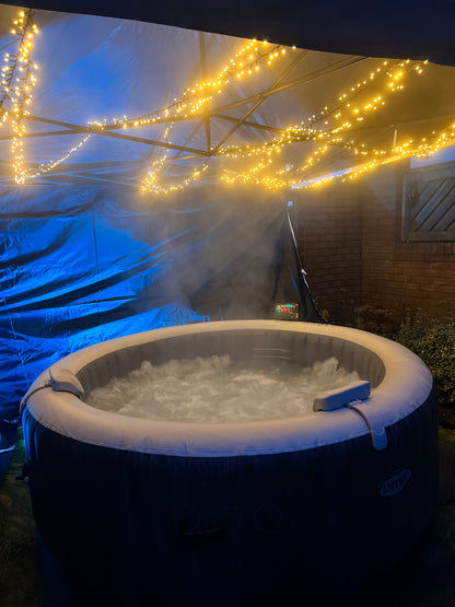 4 Person Greywood Deluxe Hot Tub with Gazeebo & Fairy lights